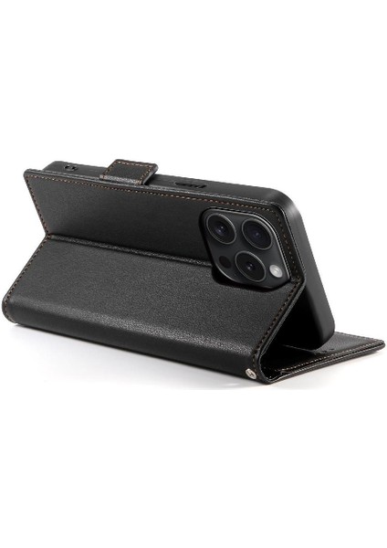 IPhone 15 Için Flip Case Pro Kart Yuvaları Iş Günlük Kullanım Cüzdan Flip (Yurt Dışından)