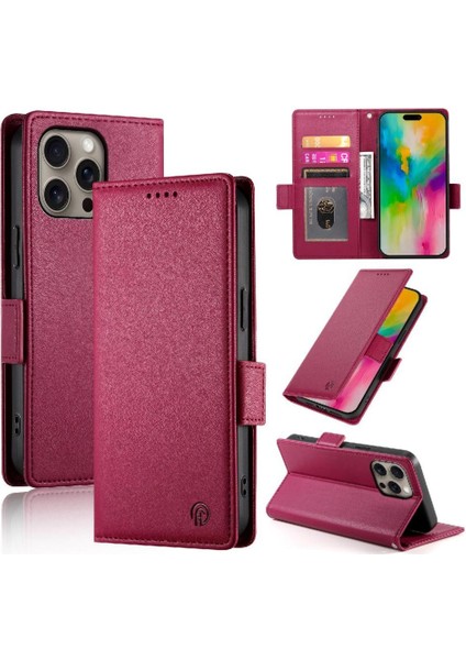 IPhone 16 Pro Max Cüzdan Günlük Kullanım Için Flip Case Kart Yuvaları Flip Iş (Yurt Dışından)
