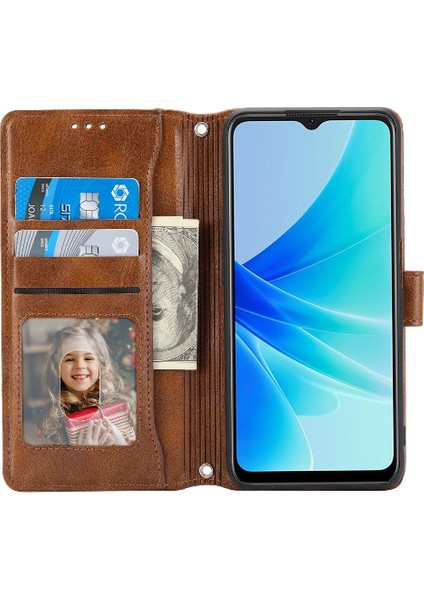 YH Mall Oppo A57 4G/A77 4G/A77S Kayış Manyetik Kapatma Kart Tutucu Için Flip Case (Yurt Dışından)