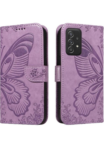 Samsung Galaxy Flip 5G/A52S 5g Ayrılabilir El Kayışı Kabartmalı Için Flip Case (Yurt Dışından)