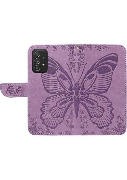 Samsung Galaxy Flip 5G/A52S 5g Ayrılabilir El Kayışı Kabartmalı Için Flip Case (Yurt Dışından)