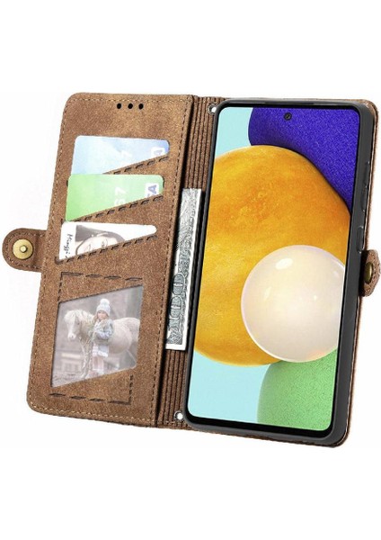 Samsung Galaxy Için Flip Case A52S 5g Darbeye Kapak Kapak Basit Cüzdan (Yurt Dışından)
