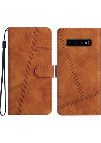 Samsung Galaxy S10 Bilek Kayışı Tam Koruma Cüzdan Pu Için Flip Case (Yurt Dışından) indirimleri