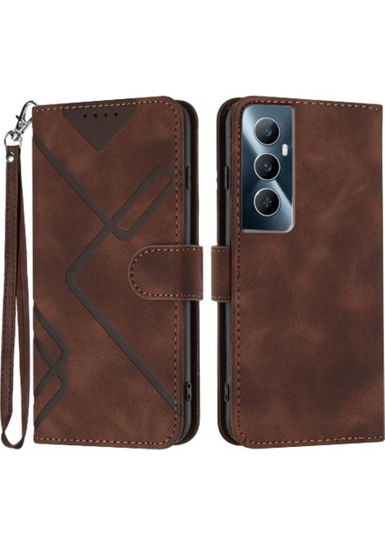 Kart Yuvası Standı Manyetik Kapak Flip Cüzdan ile Realme C65 Için Flip Case (Yurt Dışından)