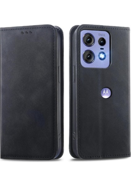 Motorola Kenar 50 Pro Flip Kapak Için Flip Case Basit Iş Cüzdan Kılıf (Yurt Dışından)