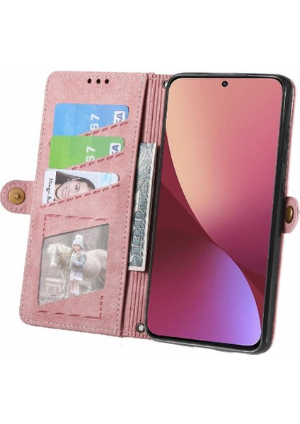 Xiaomi 12 Için Flip Case Deri Çanta Basit Iş Kapak Çevirin Cüzdan (Yurt Dışından)