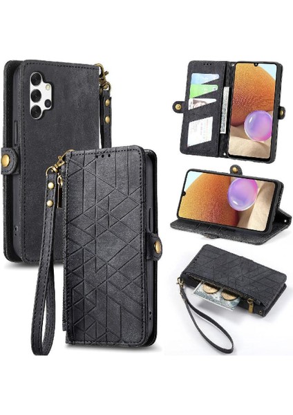 Samsung Galaxy A32 4g Için Flip Case Deri Kılıf Kapak Basit Cüzdan (Yurt Dışından)