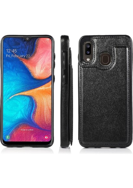 Cüzdan Kılıf Samsung Galaxy A20/A30/M10S Pu ile Çift Manyetik Toka (Yurt Dışından)