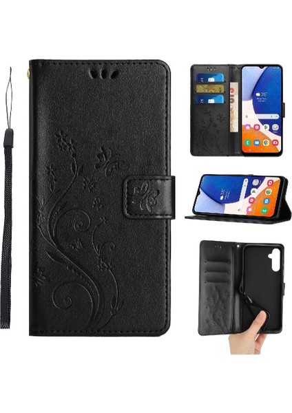 Samsung Galaxy A05S Pu Deri Kart Tutucu Bilek Kayışı Için Filp Durumda (Yurt Dışından)