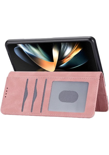 YH Mall Samsung Galaxy Z Için Flip Case Fold 3 Kart Yuvaları Nakit Cep Prim (Yurt Dışından)