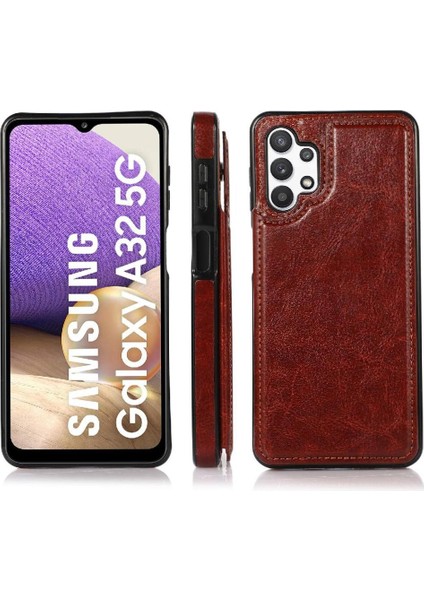 Kart Pu ile Samsung Galaxy A32 5g Çift Manyetik Toka Için Cüzdan Kılıf (Yurt Dışından) indirimleri