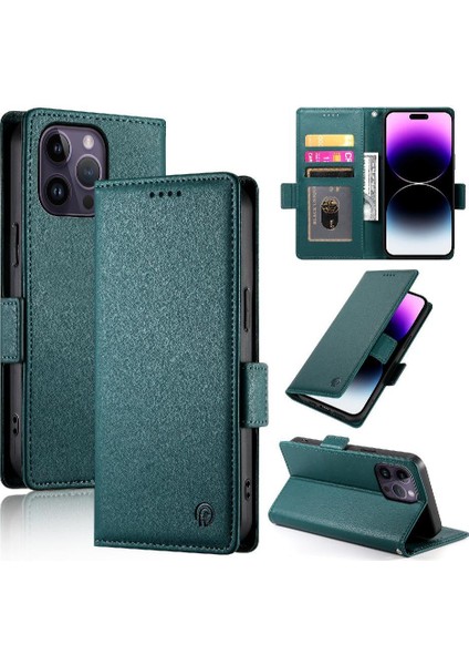 IPhone 14 Için Flip Case Pro Max Cüzdan Flip Kartvizit Yuvaları Günlük Kullanım (Yurt Dışından)
