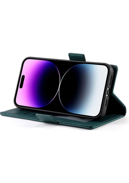 IPhone 14 Için Flip Case Pro Max Cüzdan Flip Kartvizit Yuvaları Günlük Kullanım (Yurt Dışından)