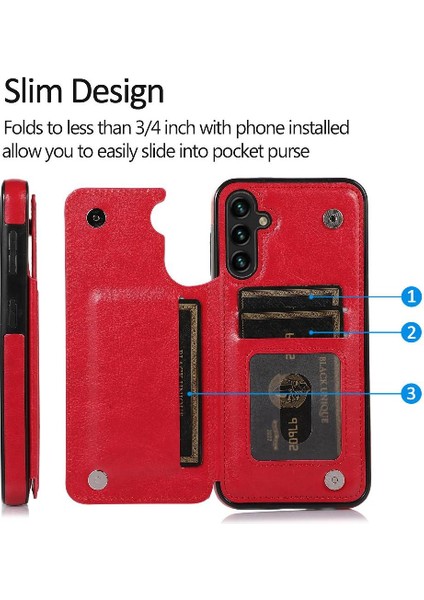 Samsung Galaxy A54 5g Kickstand Kart Yuvaları Için Cüzdan Kılıf Pu Deri (Yurt Dışından) fiyatları