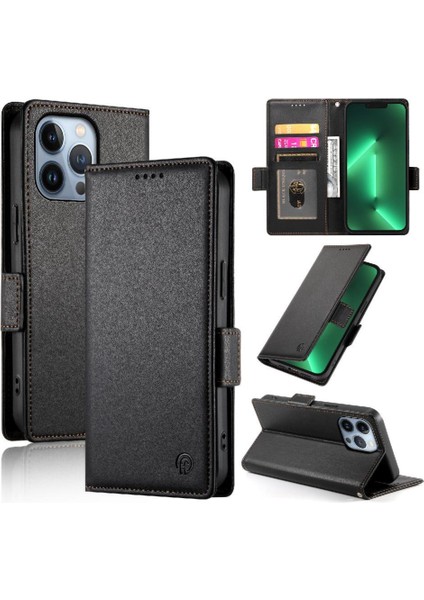IPhone 13 Pro Günlük Kullanım Için Flip Case Cüzdan Kart Yuvaları Flip Iş (Yurt Dışından)