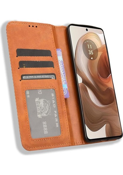 Motorola Moto X50 5g Cüzdan Manyetik Kapatma Pu Deri Kılıf (Yurt Dışından) indirimleri