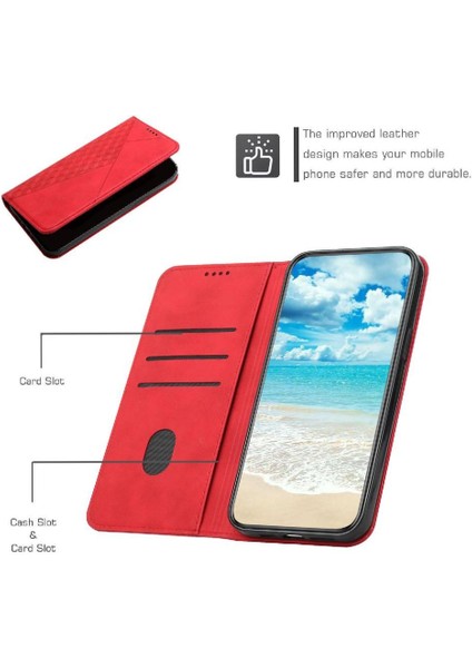 Realme C63 Pu Deri Kart Ekleme Kickstand Cüzdan Için Flip Case (Yurt Dışından)