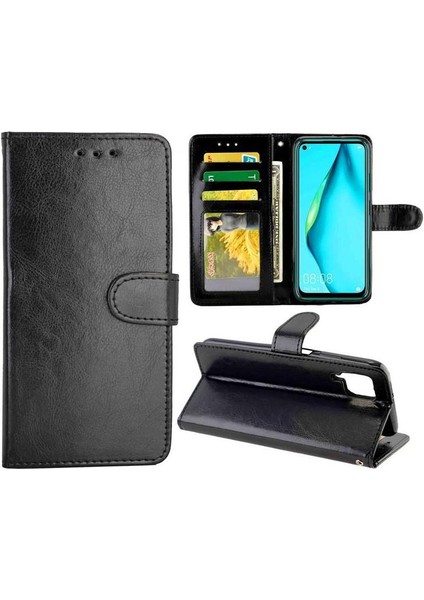 Huawei P40 Lite Pu Deri Manyetik Kapatma Kickstand Kart Için Flip Case (Yurt Dışından)