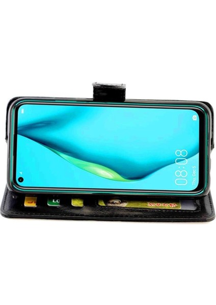 Huawei P40 Lite Pu Deri Manyetik Kapatma Kickstand Kart Için Flip Case (Yurt Dışından)