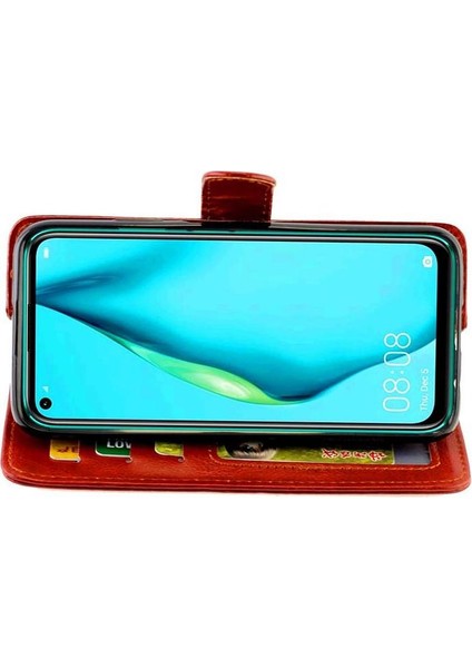 Huawei P40 Lite Pu Deri Manyetik Kapatma Kickstand Kart Için Flip Case (Yurt Dışından)