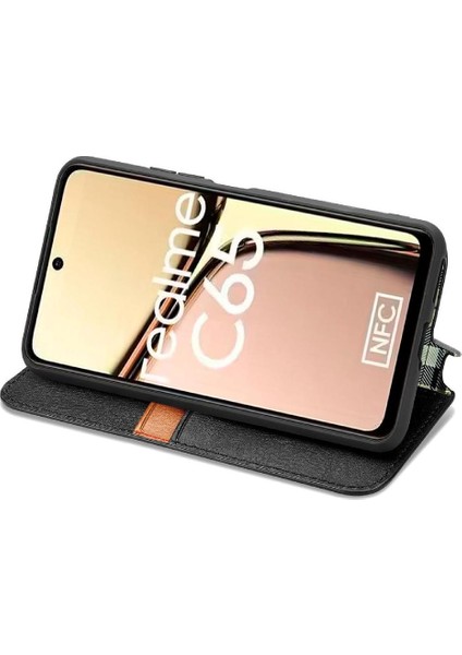 Realme C65 Için Flip Case Moda Tasarım Deri Kılıf Kapak Kapak Cüzdan (Yurt Dışından) fiyatları