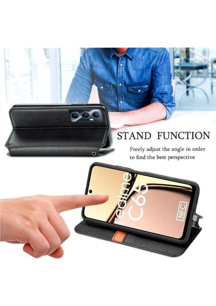 Realme C65 Için Flip Case Moda Tasarım Deri Kılıf Kapak Kapak Cüzdan (Yurt Dışından) modelleri