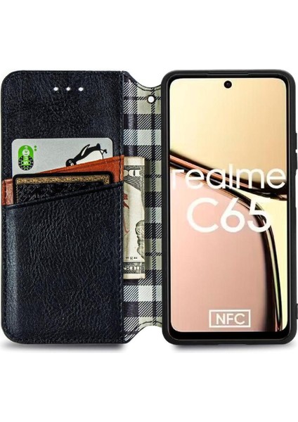 Realme C65 Için Flip Case Moda Tasarım Deri Kılıf Kapak Kapak Cüzdan (Yurt Dışından) fırsatları