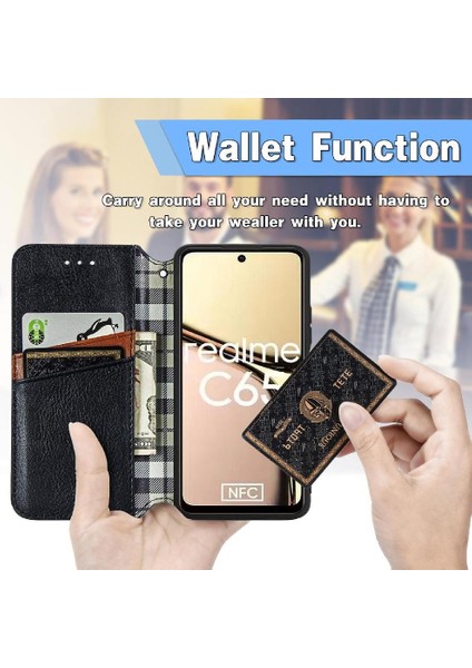 Realme C65 Için Flip Case Moda Tasarım Deri Kılıf Kapak Kapak Cüzdan (Yurt Dışından) indirimleri