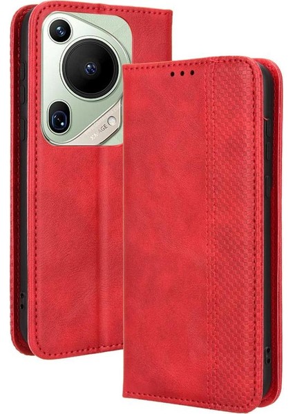 Huawei Pura 70 Pro/pro Artı Manyetik Kapatma Pu Deri Cüzdan (Yurt Dışından)