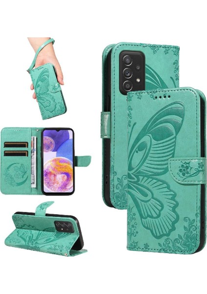 Samsung Galaxy Flip 5G/A52S 5g Ayrılabilir El Kayışı Kabartmalı Için Flip Case (Yurt Dışından)
