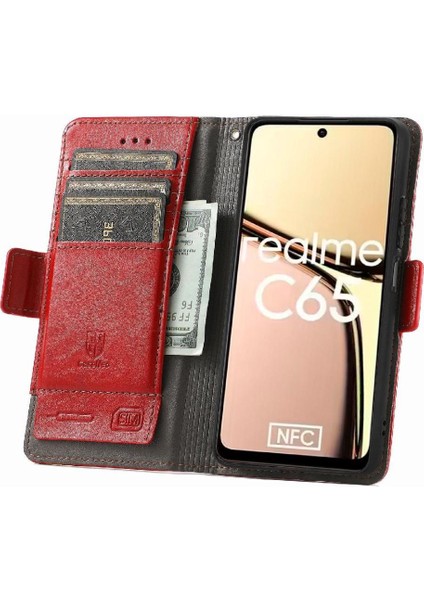 Realme C65 Çok Renkli Ekleme Iş Cüzdan Çoklu Kart Için Flip Case (Yurt Dışından) indirimleri