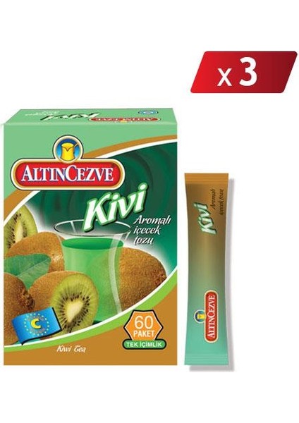 Kivi Aromalı Tek Içimlik Içecek Tozu 40 x 1.5 gr - 3lü Paket