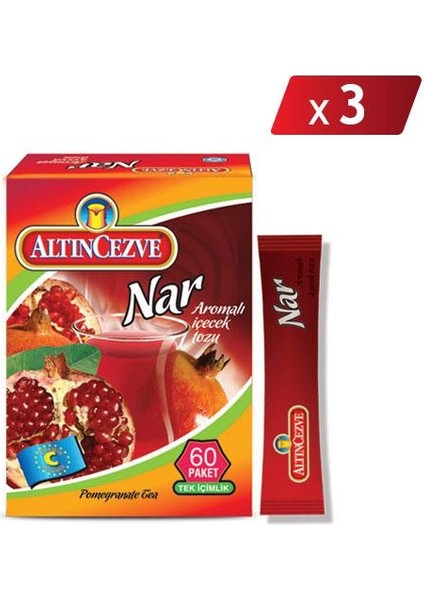 Nar Aromalı Tek Içimlik Içecek Tozu 40 x 1.5 gr - 3lü Paket