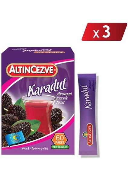 Karadut Aromalı Tek Içimlik Içecek Tozu 40 x 1.5 gr - 3lü Paket