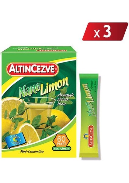 Nane Limon Aromalı Tek Içimlik Içecek Tozu 40 x 1.5 gr - 3lü Paket