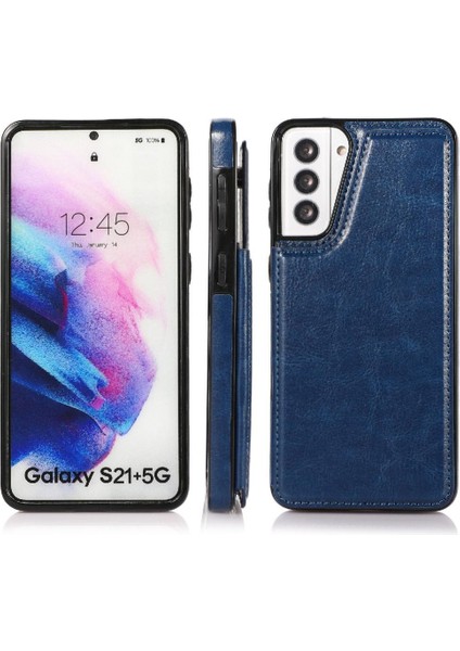 Samsung Galaxy S21 Çift Manyetik Toka Kickstand ile Cüzdan Kılıf (Yurt Dışından) indirimleri