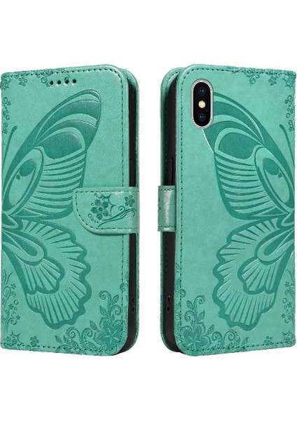 Kredi Kartı Yuvası ile IPhone Xs Max Için Flip Case Ayrılabilir El Kayışı (Yurt Dışından)