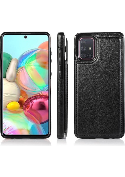 Kart Tutucu Kickstand Çift ile Samsung Galaxy A71 4g Için Cüzdan Kılıf (Yurt Dışından) fiyatları