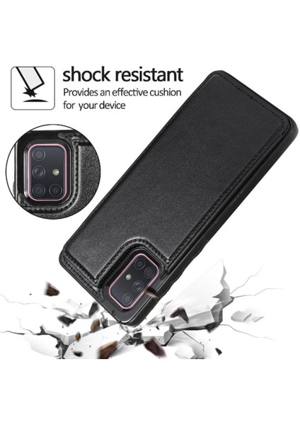 Kart Tutucu Kickstand Çift ile Samsung Galaxy A71 4g Için Cüzdan Kılıf (Yurt Dışından) indirimleri