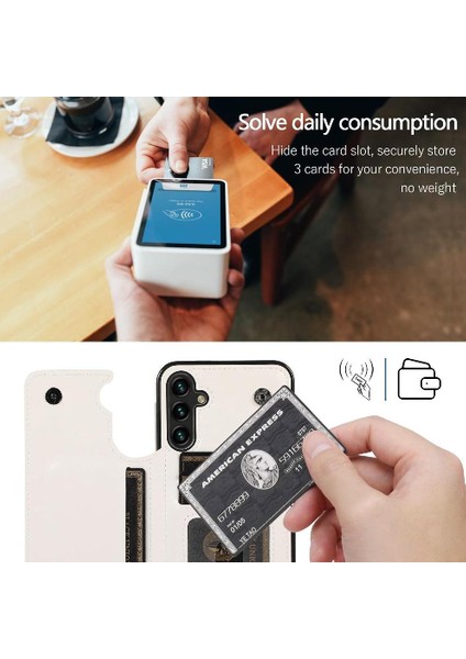 Samsung Galaxy A54 5g Kickstand Kart Yuvaları Için Cüzdan Kılıf Pu Deri (Yurt Dışından) fiyatları