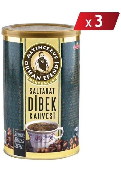 Orhan Efendi Dibek Kahvesi Teneke 500 gr - 3lü Paket