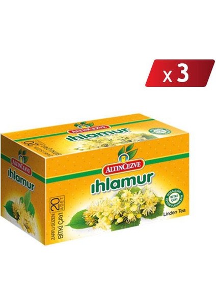 Ihlamur Bitki Süzen Poşet Çay 20 x 2 gr - 3lü Paket