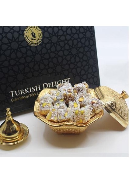 Orhan Efendi Çifte Kavrulmuş Antep Fıstıklı Hindistan Cevizli Lokum 200 gr - 3lü Paket