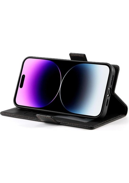 IPhone 14 Için Flip Case Pro Max Cüzdan Flip Kartvizit Yuvaları Günlük Kullanım (Yurt Dışından) modelleri