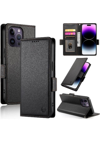 IPhone 14 Için Flip Case Pro Max Cüzdan Flip Kartvizit Yuvaları Günlük Kullanım (Yurt Dışından) fırsatları