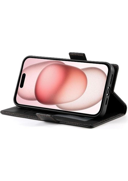IPhone 15 Için Flip Case Günlük Kullanım Kart Yuvaları Flip Iş Cüzdan (Yurt Dışından) indirimleri