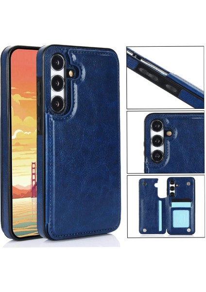 Cüzdan Kılıf Samsung Galaxy A15 4g/5g Pu Deri Kart Tutucu Toka ile (Yurt Dışından)