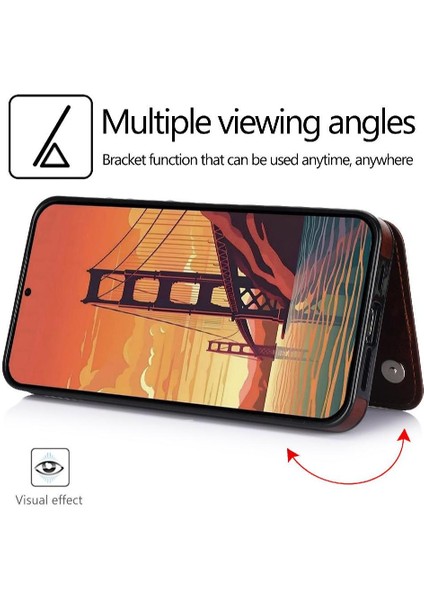 Kart ile Samsung Galaxy S24 Artı Kart Yuvaları Pu Deri Için Cüzdan Kılıf (Yurt Dışından) indirimleri