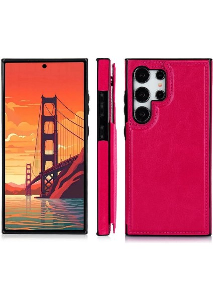 Samsung Galaxy S24 Ultra Kart Yuvaları Için Cüzdan Kılıf Pu Deri Çift (Yurt Dışından) indirimleri