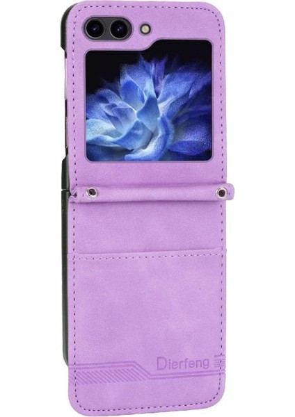 Samsung Galaxy Z Flip 5 Için Flip Case Bileklik Kart Yuvaları Manyetik Nakit (Yurt Dışından) modelleri